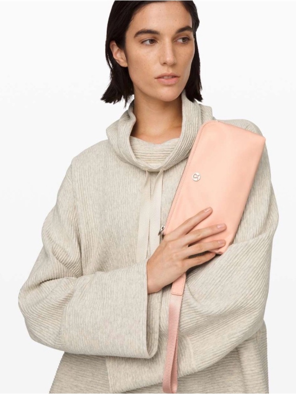 RARE Lululemon Now & Always Pouch Misty Shell Blush Pink Wristlet Sold Out - Picture 14 of 14